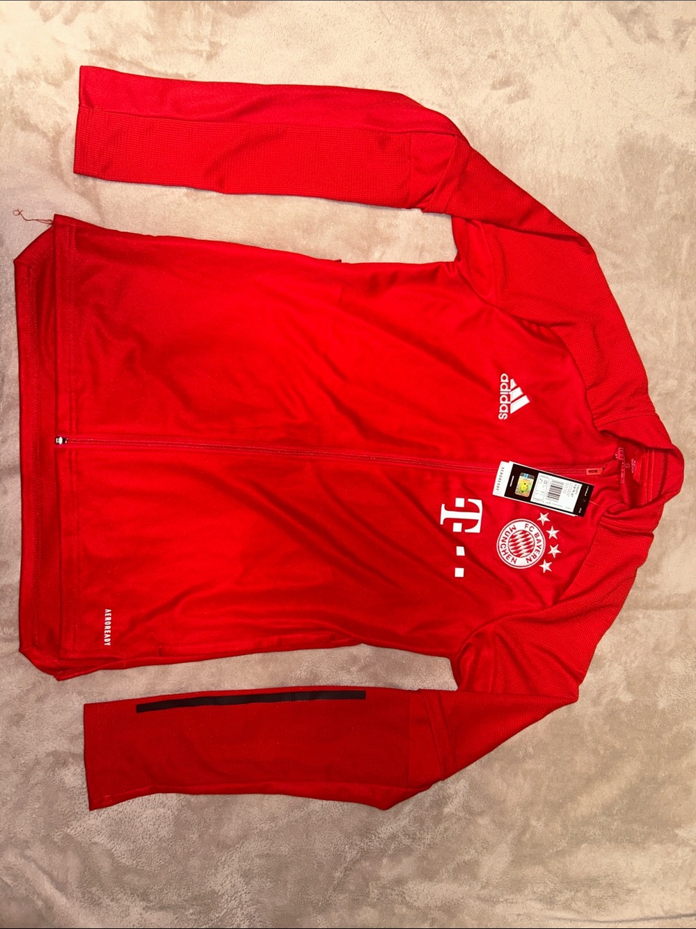 RARE FC Bayern Munchen 2018-19 Adidas Training Jacket Red Telekom Size S NWT